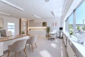 Klimatisierte R&auml;umlichkeiten - B&uuml;ro / Ordination / Beauty / Physio - AUCH teilbar - Freistellpl&auml;tze + Garage - frequentiertes B&uuml;rogeb&auml;ude
