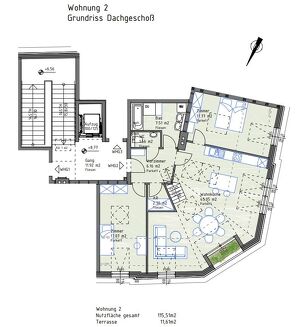 MODERNE, SCHL&Uuml;SSELFERTIGE 115 m&sup2; DACHGESCHOSS-WOHNUNG MIT EXZELLENTER ANBINDUNG IM TRADITIONSKURORT BAD V&Ouml;SLAU