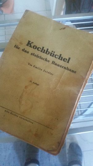 Kochbüchel von Emilie Zeidler, Jahr 1950