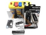 Komplettpaket 3, Optima Yellow Top YTS 5.5 75Ah, Ctek Multi XS 7.0, Polklemmenset rot/blau, Batteriehalter