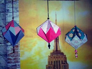 Fensterdeko: Origami Plissee Diamant