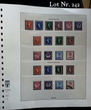 Lot Nr. 242    1957/61  England  Königin Elisabeth. Verschiedene Papiersorten