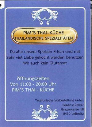 PIM´S Thaiküche-Thailändische Spezialitäten