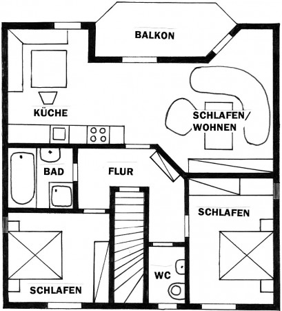 ****Balkonappartement  bis 6 Personen