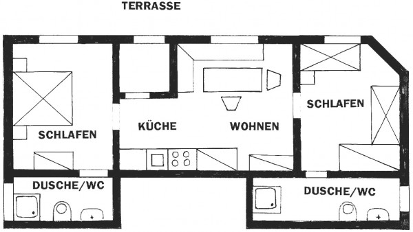 ****Terrassenappartement bis 4 Personen