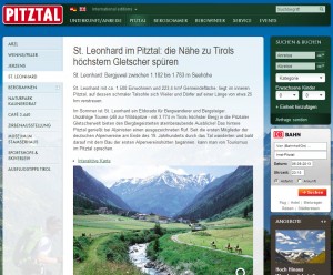 Sankt Leonhard im Pitztal Informationsbüro - Ferienregion Pitztal