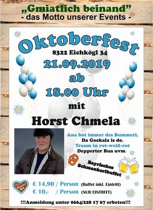 Oktoberfest bei Gmiatlich beinand in Eichkögl