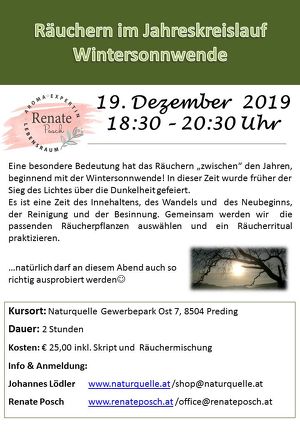 Räuchern im Jahreskreislauf - Wintersonnwende