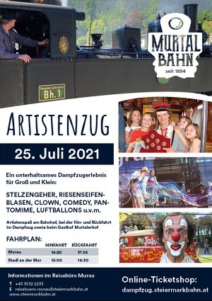 Murtalbahn Dampfzug - ARTISTENZUG