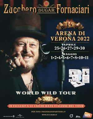 ZUCCHERO-SUGAR FORNACIARI, WORLD WILD TOUR 2022