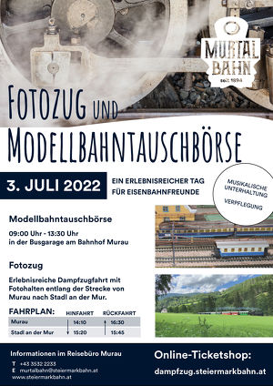 Modellbahnbörse und Fotozug in Murau