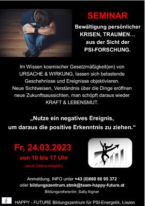 SEMINAR „Bewältigung persönlicher Krisen, Traumen“