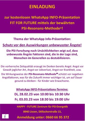 FIT FOR FUTURE WhatsApp Info Präsentation
