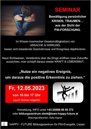 SEMINAR „Bewältigung persönlicher Krisen, Traumen“ (auch Online möglich)