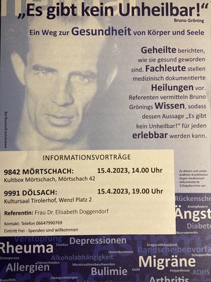 Ärzteinformationsvortrag "Es gibt kein Unheilbar"