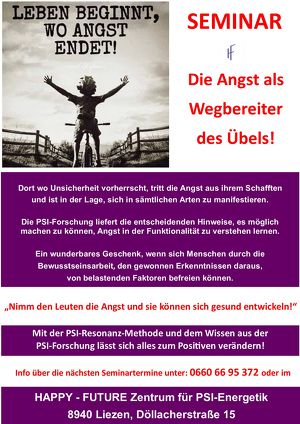 SEMINAR: Die Angst als Wegbereiter des Übels!