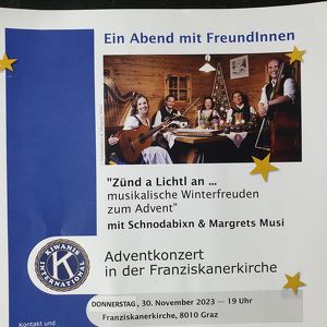 KIWANIS ADVENTKONZERT "Zünd a Lichtl an ... - musikalische Winterfreuden zum Advent"