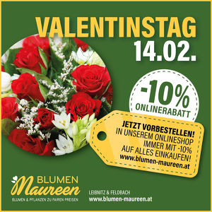 Valetinstags-Gruß - jetzt vorbestellen und im Onlineshop mit -10% kaufen