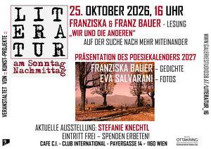 25. Oktober Literatur am Sonntagnachmittag
