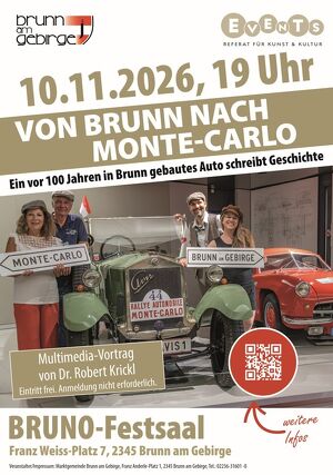Von Brunn nach Monte-Carlo - Wie ein vor 101 Jahren gebautes Auto Geschichte neu schrieb